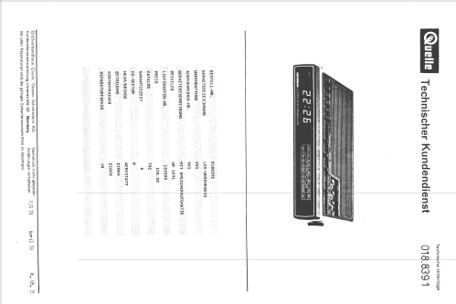 UR 1591; QUELLE GmbH (ID = 122454) Radio