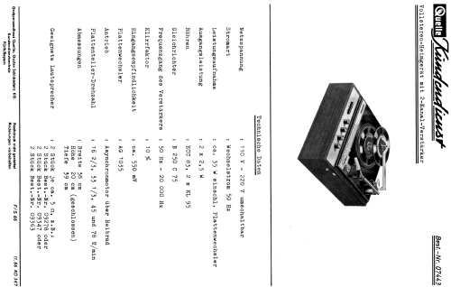 Vollstereo-Heimgerät Best.-Nr.07443; QUELLE GmbH (ID = 640934) R-Player