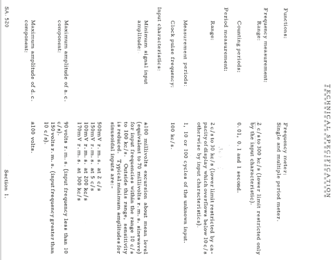 Digital Frequency Meter SA-520; Racal Engineering / (ID = 1011348) Equipment