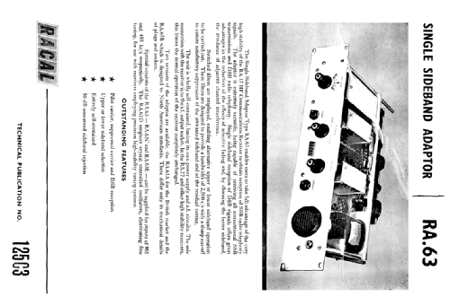 SSB Adaptor RA-63; Racal Engineering / (ID = 395952) Adapteur