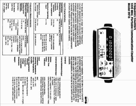 UHF Frequency Counter 9916; Racal Engineering / (ID = 1518086) Equipment