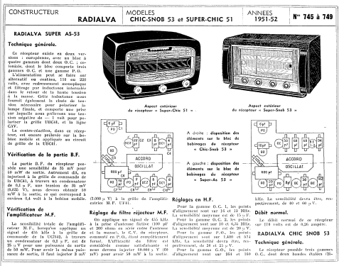 Chic-Snob 53; Radialva, Véchambre (ID = 276307) Radio