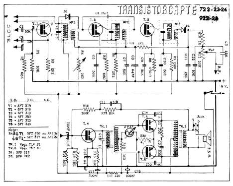 Transistor Capte 922; Radio-Célard, Ergos, (ID = 1948001) Radio