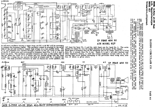 ACE 5 tube super Dual All-Wave; Radio Circular Co.; (ID = 378856) Radio