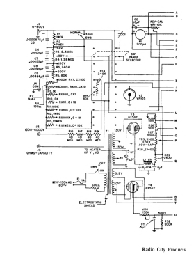 Vacuum-Tube Volt Ohmmeggor Insulation Tester 665; Radio City Products (ID = 3081418) Equipment