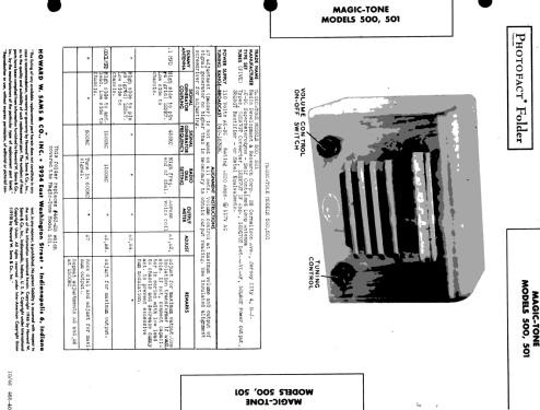 Magic-Tone 501 ; Radio Development & (ID = 507054) Radio