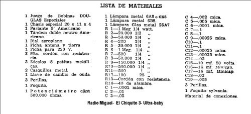 Chiquito 3 Ultra Baby ; Radio Miguel, Buenos (ID = 1021802) Radio