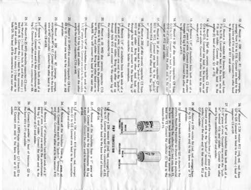 Science Fair Three Transistor Shortwave Radio 28-110; Radio Shack Tandy, (ID = 2639696) Kit