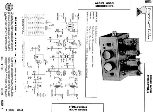 Archer Stereodyne/3 ; Radio Shack Tandy, (ID = 523292) Verst/Mix