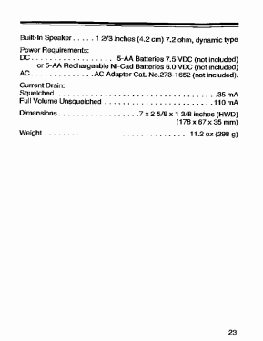 Pro-41 Cat. No. 20-301; Radio Shack Tandy, (ID = 3122830) Amateur-R