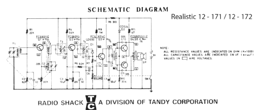 Realistic 12-172; Radio Shack Tandy, (ID = 758953) Radio
