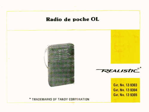 Realistic 12-9304; Radio Shack Tandy, (ID = 1227103) Radio