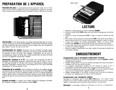 Realistic Cassette Tape Recorder CTR-80 26-1205; Radio Shack Tandy, (ID = 1689650) Enrég.-R