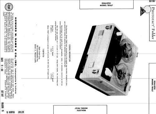 Realistic TR167; Radio Shack Tandy, (ID = 517884) Reg-Riprod