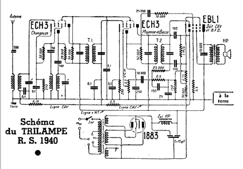 Trilampe R.S. 1940; Radio Source; Paris (ID = 2289892) Kit