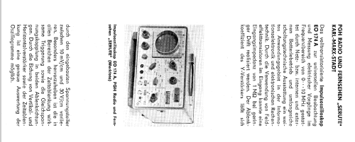 Serute Einstrahloszilloskop EO174A; Radio und Fernsehen (ID = 2064506) Ausrüstung