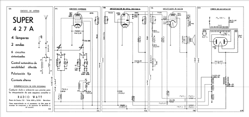 Super 427-A; Radio Watt Valgifson (ID = 1885021) Radio