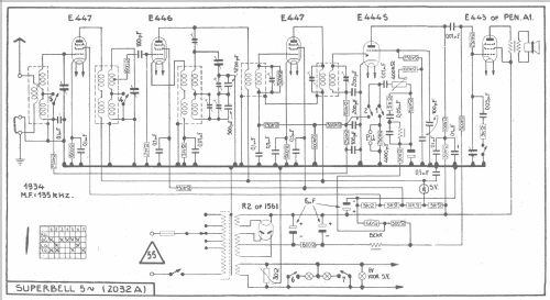 Super Bell V ; Bell Telephone Mfg. (ID = 113082) Radio