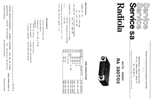RA330T /03; Radiola marque (ID = 2540099) Radio