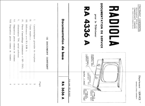 RA4336A; Radiola marque (ID = 2174323) Television