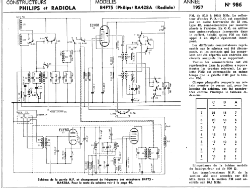 RA428A; Radiola marque (ID = 287480) Radio