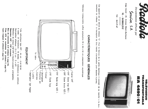 RA4490; Radiola marque (ID = 300821) Télévision