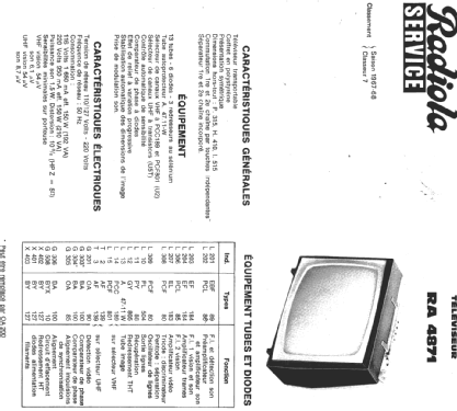 RA4871; Radiola marque (ID = 300840) Television