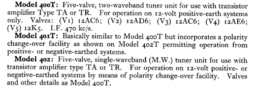 401T; Radiomobile Ltd., (ID = 586504) Car Radio
