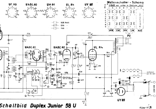 Duplex Junior 58U; Radione RADIO (ID = 690784) Radio