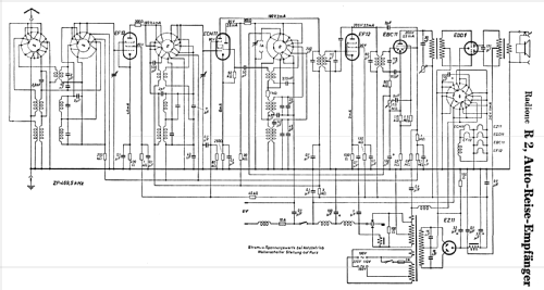 R2 KW 13m - 50,5m, 6 Röhren; Radione RADIO (ID = 711808) Radio