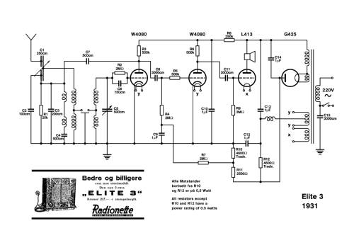 Elite 3; Radionette; Oslo (ID = 2451088) Radio