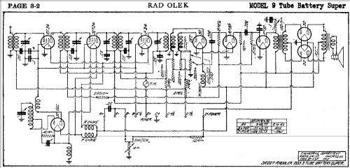 9 Tube Battery Super SR227; Radolek Co., Chicago (ID = 393805) Radio