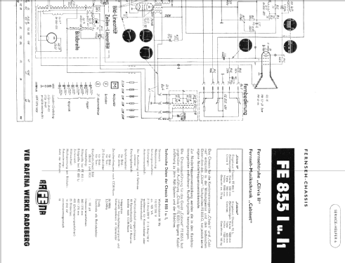 Cabinet FE855; Rafena Werke (ID = 207843) Fernseh-R