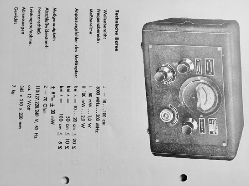 Kalorimetrischer Leistungsmesser KLM 602; Rafena Werke (ID = 2393604) Equipment