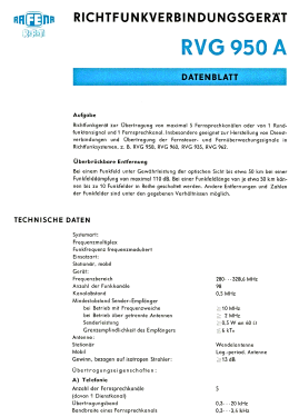 Richtfunkanlage RVG 950; Rafena Werke (ID = 3204594) Commercial TRX