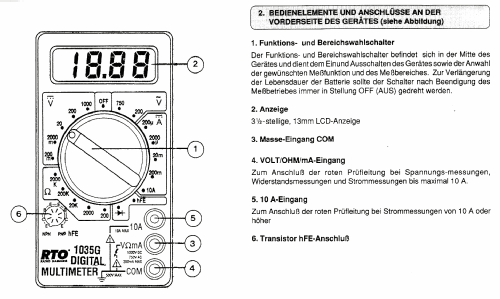 Digital Multimeter 1035G; Ratho RTO; Hamburg (ID = 674240) Equipment