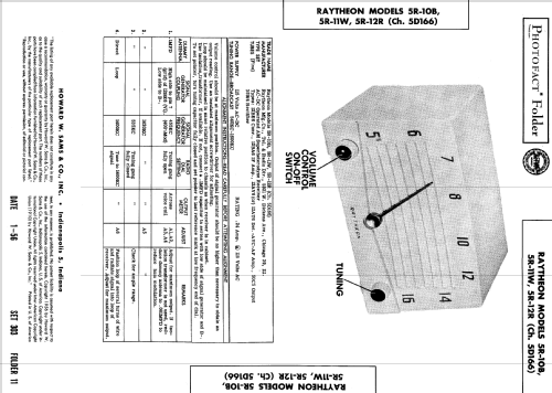 5R-12R Ch= 5D166; Raytheon Mfg. Co.; (ID = 533282) Radio