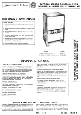 C-2169-M Ch= 21T254AS; Raytheon Mfg. Co.; (ID = 2721212) Television