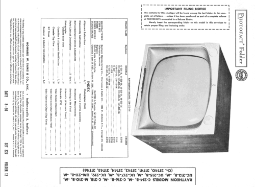C-218 Ch= 21T43; Raytheon Mfg. Co.; (ID = 2364325) Televisión