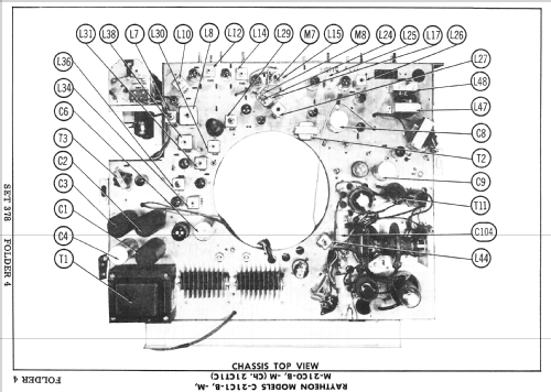 C-21C1-B Ch= 21CT1C; Raytheon Mfg. Co.; (ID = 2469567) Television