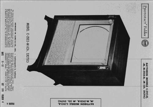 C-21C1-M Ch= 21CT1C; Raytheon Mfg. Co.; (ID = 2469604) Television