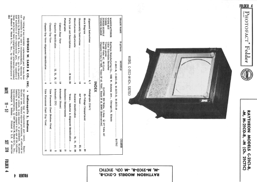 C-21C1-M Ch= 21CT1C; Raytheon Mfg. Co.; (ID = 2469605) Television