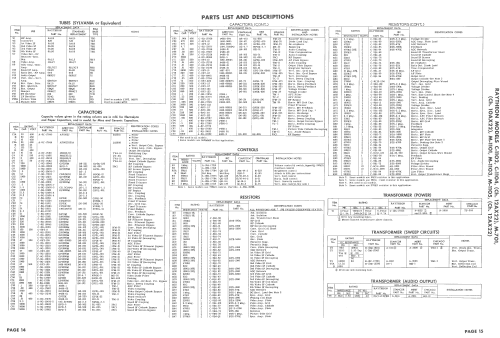 M-1101 Ch= 12AX22; Raytheon Mfg. Co.; (ID = 1666466) Television