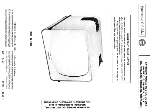 UC-2167 Ch= 21T26AGH; Raytheon Mfg. Co.; (ID = 2670100) Televisore