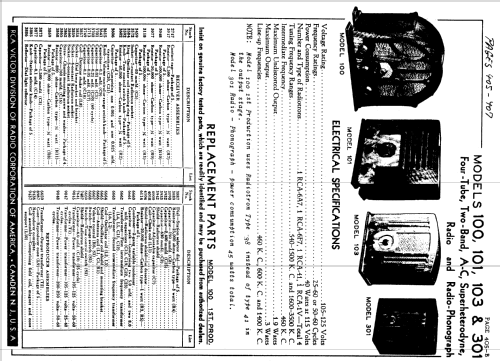 103 ; RCA RCA Victor Co. (ID = 170408) Radio