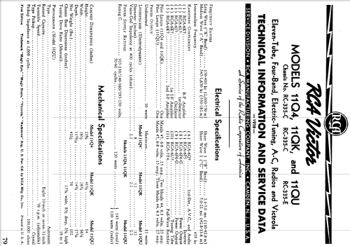 11Q4 Ch= RC-335C; RCA RCA Victor Co. (ID = 975512) Radio