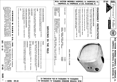 140P024 Ch= KCS120F; RCA RCA Victor Co. (ID = 590819) Television