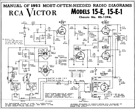 15-E Ch= RS-139A; RCA RCA Victor Co. (ID = 164986) Ton-Bild