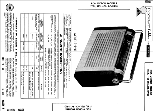 All Transistor Globe Trotter 1-T-5L ; RCA RCA Victor Co. (ID = 523358) Radio