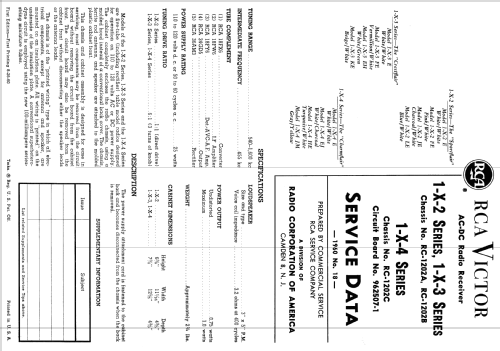 1-X-2E 'The Sportflair' Ch= RC-1202A; RCA RCA Victor Co. (ID = 1483447) Radio